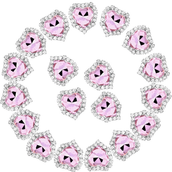 Heart-Shaped Crystal Rhinestone Craft Embellishments - Picture 2 of 9